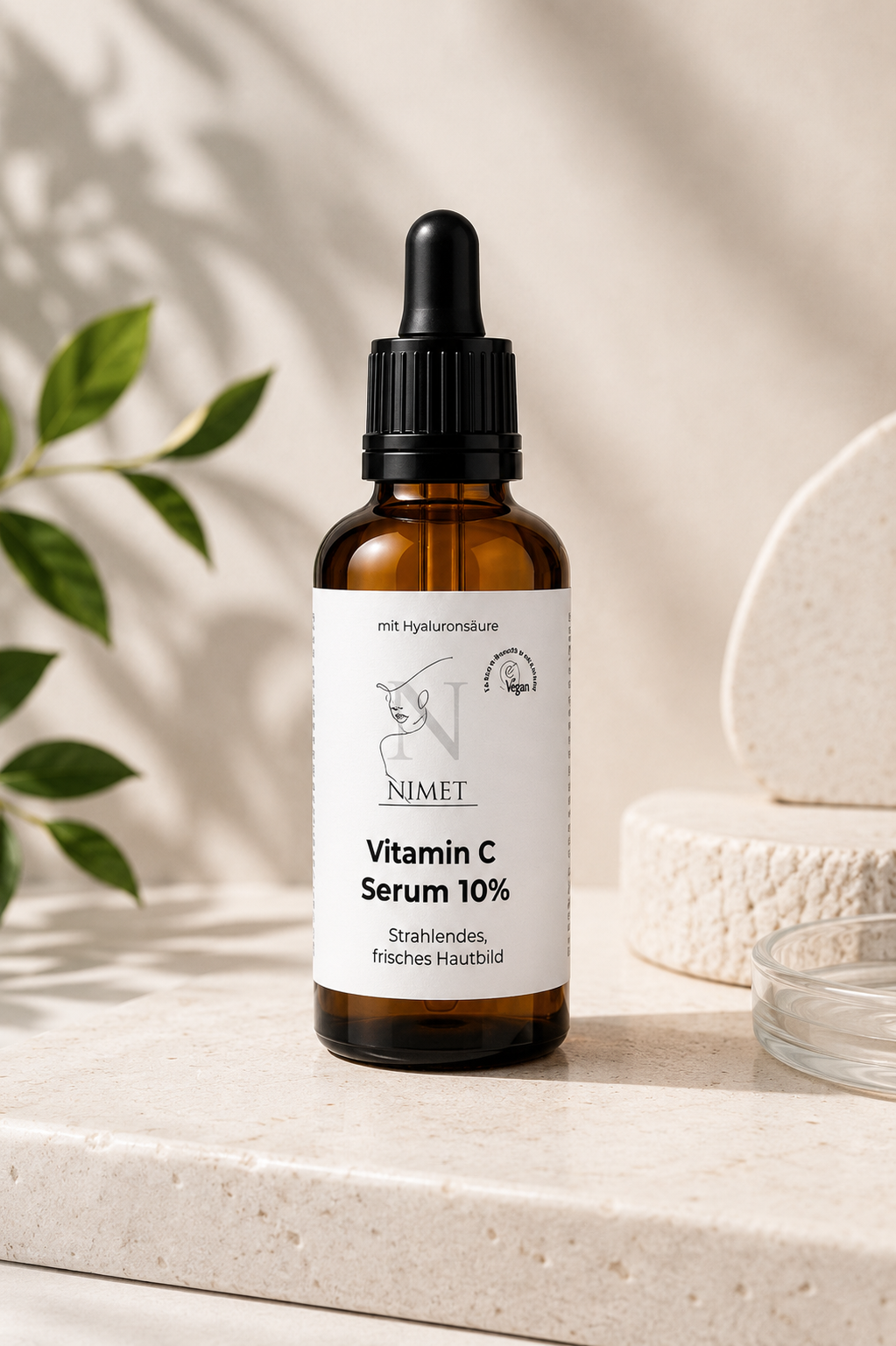Vitamin C Serum 10 % von Nimet, 50 ml Flasche mit Pipette
